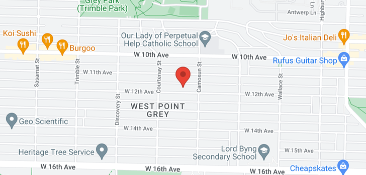 map of 4137 W 12TH AVENUE